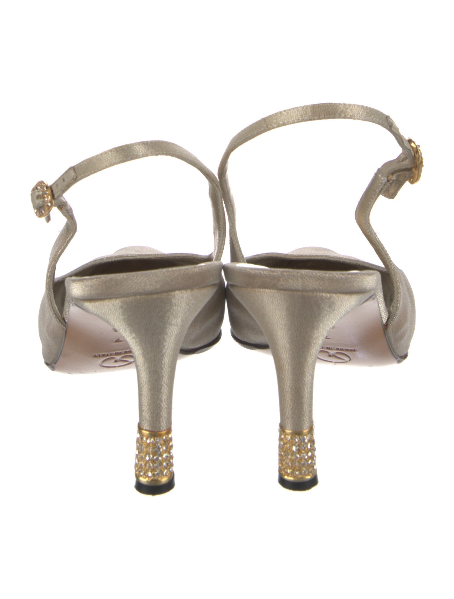 St. John Crystal Embellishments Slingback Pumps